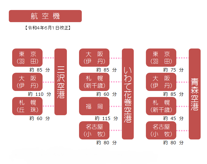 飛行機によるアクセス