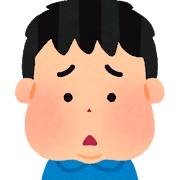 耳下腺が腫れている男の子のイラスト