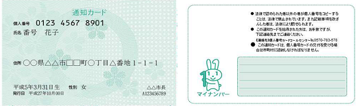 通知カード画像