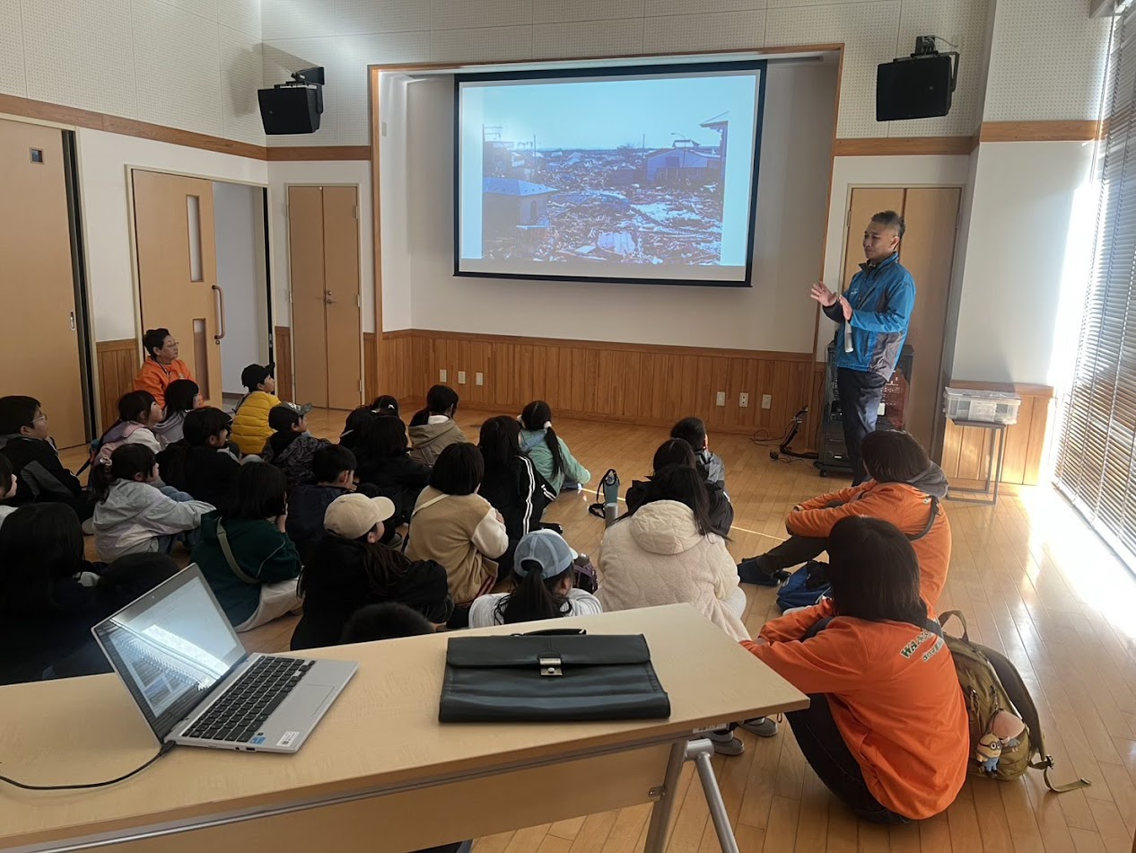 逃げ遅れた場合の指定緊急避難場所でもある野田村保健センター3階復興展示室